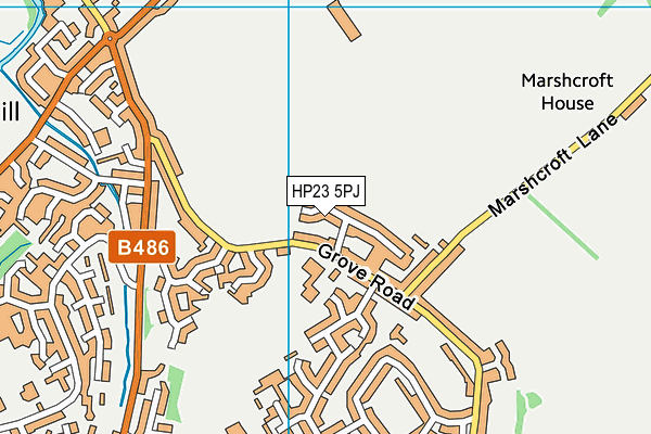HP23 5PJ map - OS VectorMap District (Ordnance Survey)