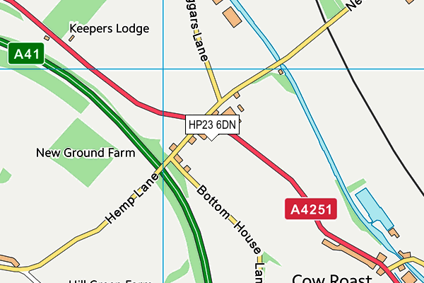 HP23 6DN map - OS VectorMap District (Ordnance Survey)