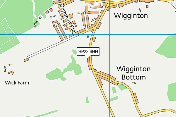 Wiggington Sports Field map (HP23 6HH) - OS VectorMap District (Ordnance Survey)