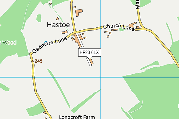 HP23 6LX map - OS VectorMap District (Ordnance Survey)