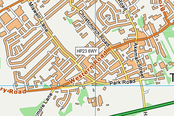 HP23 6WY map - OS VectorMap District (Ordnance Survey)