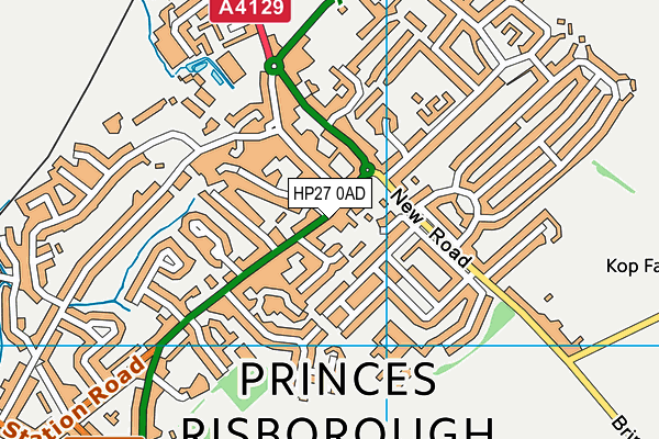 Map of PRINCES RISBOROUGH LIMITED at district scale
