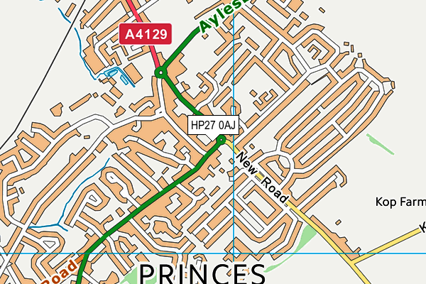 HP27 0AJ map - OS VectorMap District (Ordnance Survey)
