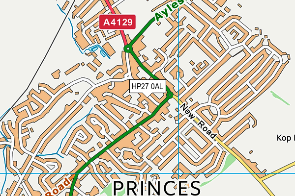 HP27 0AL map - OS VectorMap District (Ordnance Survey)