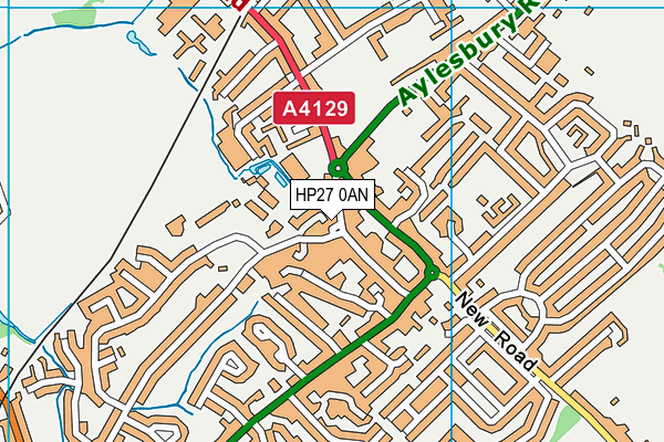 HP27 0AN map - OS VectorMap District (Ordnance Survey)