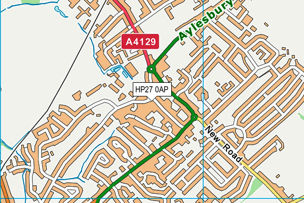 HP27 0AP map - OS VectorMap District (Ordnance Survey)