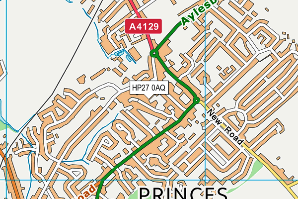 HP27 0AQ map - OS VectorMap District (Ordnance Survey)