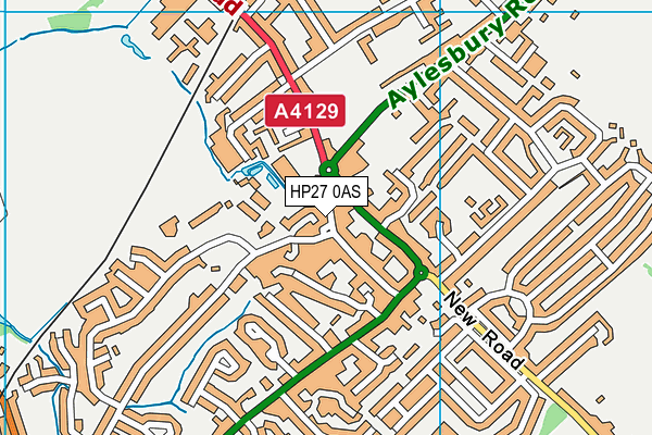 HP27 0AS map - OS VectorMap District (Ordnance Survey)