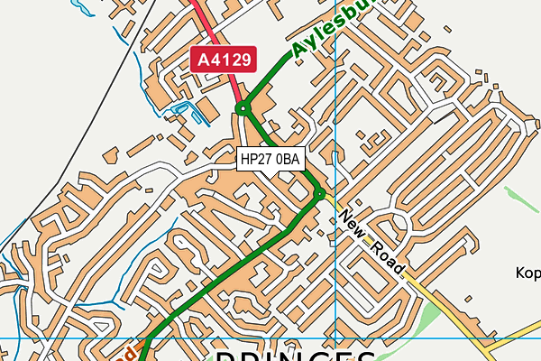 HP27 0BA map - OS VectorMap District (Ordnance Survey)