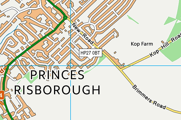 HP27 0BT map - OS VectorMap District (Ordnance Survey)