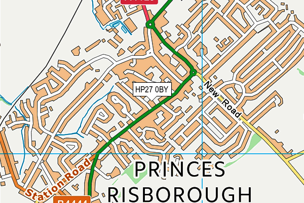 HP27 0BY map - OS VectorMap District (Ordnance Survey)