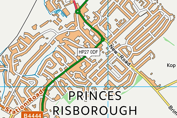 HP27 0DF map - OS VectorMap District (Ordnance Survey)