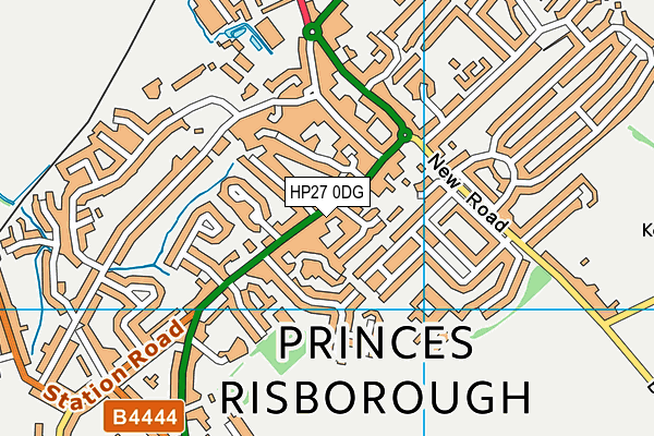 HP27 0DG map - OS VectorMap District (Ordnance Survey)