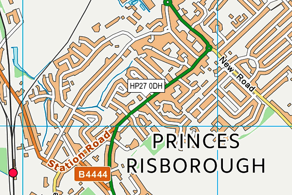 Princes Risborough Methodist Church map (HP27 0DH) - OS VectorMap District (Ordnance Survey)