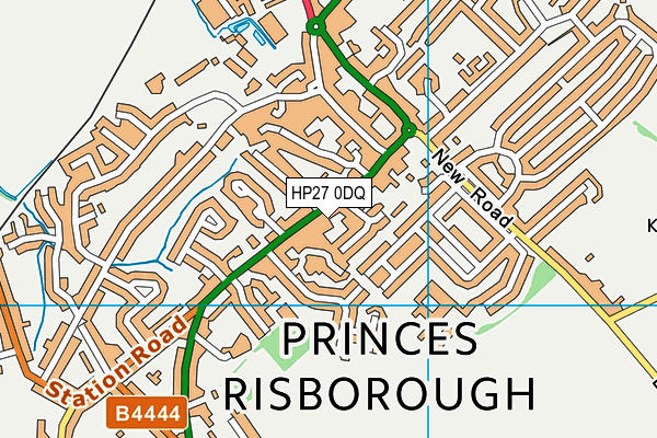 HP27 0DQ map - OS VectorMap District (Ordnance Survey)