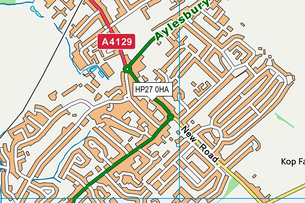 HP27 0HA map - OS VectorMap District (Ordnance Survey)