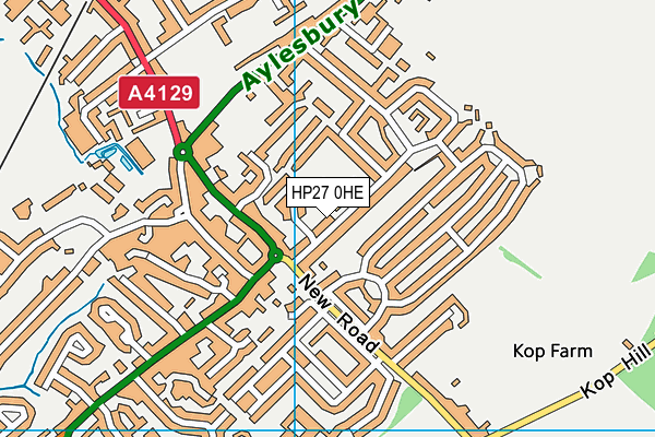 HP27 0HE map - OS VectorMap District (Ordnance Survey)