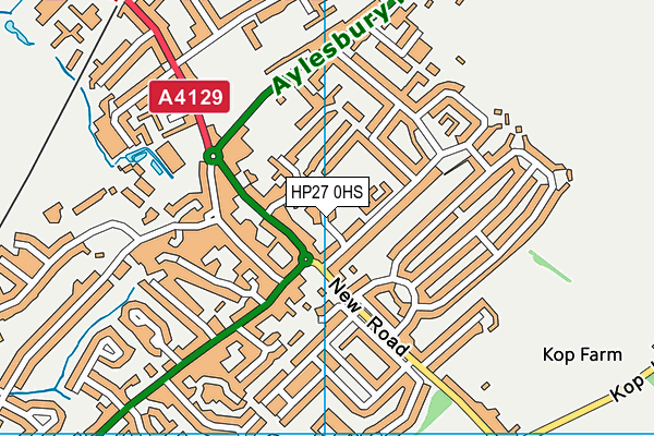 HP27 0HS map - OS VectorMap District (Ordnance Survey)