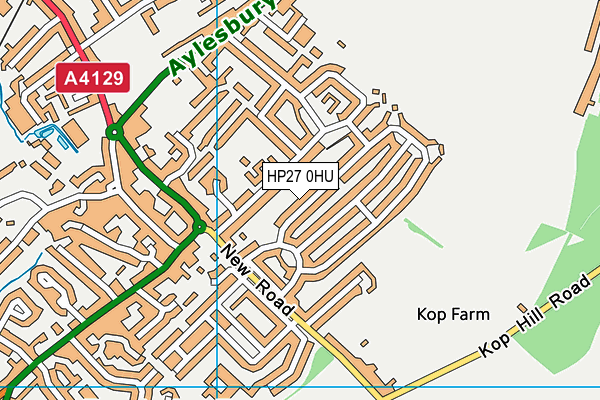 HP27 0HU map - OS VectorMap District (Ordnance Survey)