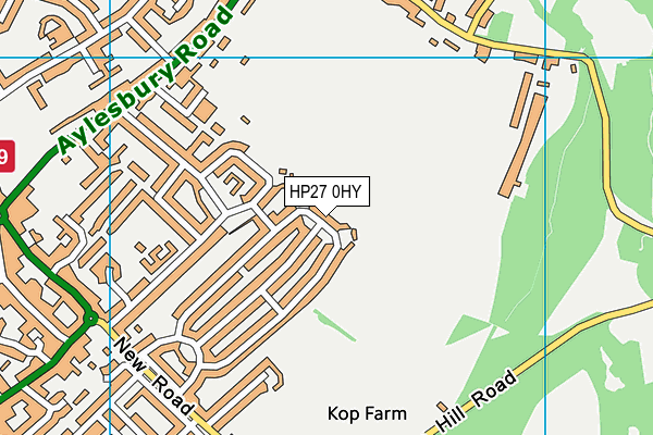 HP27 0HY map - OS VectorMap District (Ordnance Survey)