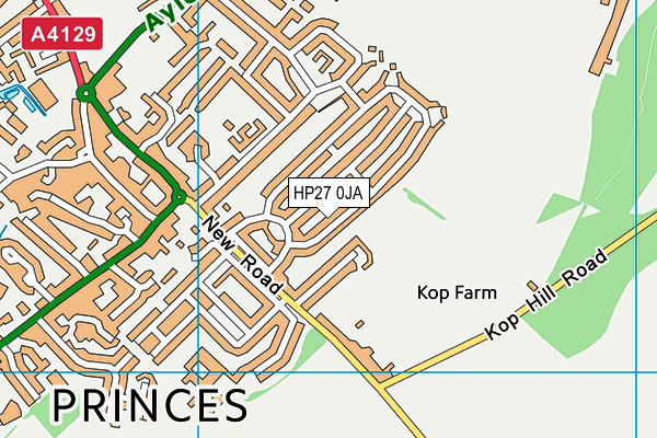 HP27 0JA map - OS VectorMap District (Ordnance Survey)
