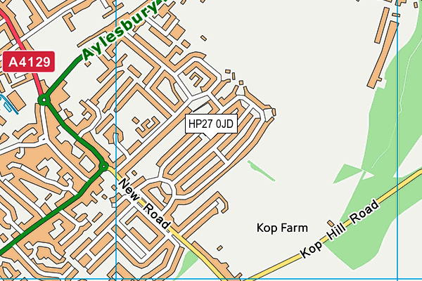 HP27 0JD map - OS VectorMap District (Ordnance Survey)