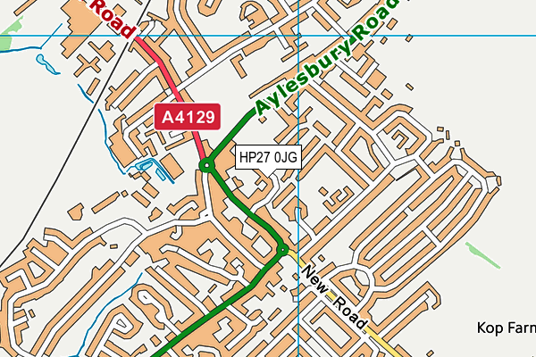 HP27 0JG map - OS VectorMap District (Ordnance Survey)