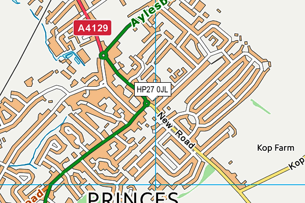 HP27 0JL map - OS VectorMap District (Ordnance Survey)