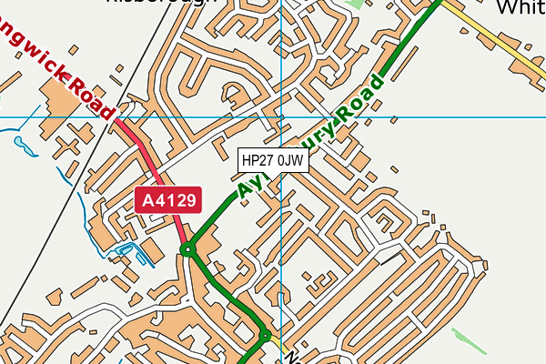 HP27 0JW map - OS VectorMap District (Ordnance Survey)