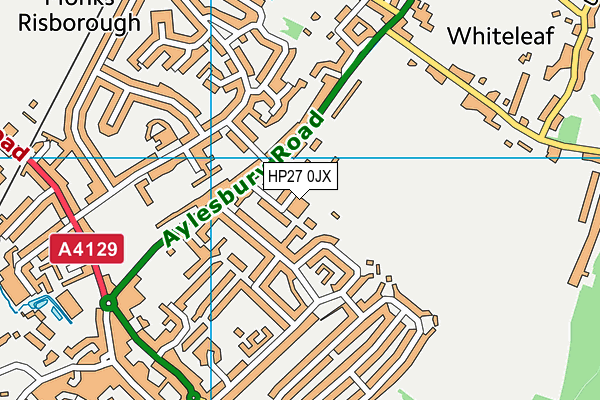 HP27 0JX map - OS VectorMap District (Ordnance Survey)