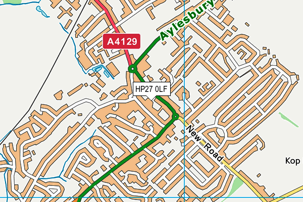 HP27 0LF map - OS VectorMap District (Ordnance Survey)