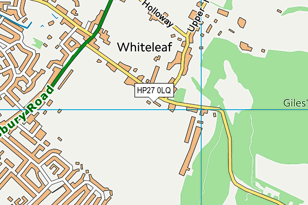 Peters Lane map (HP27 0LQ) - OS VectorMap District (Ordnance Survey)