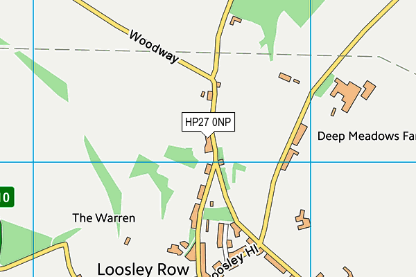 HP27 0NP map - OS VectorMap District (Ordnance Survey)