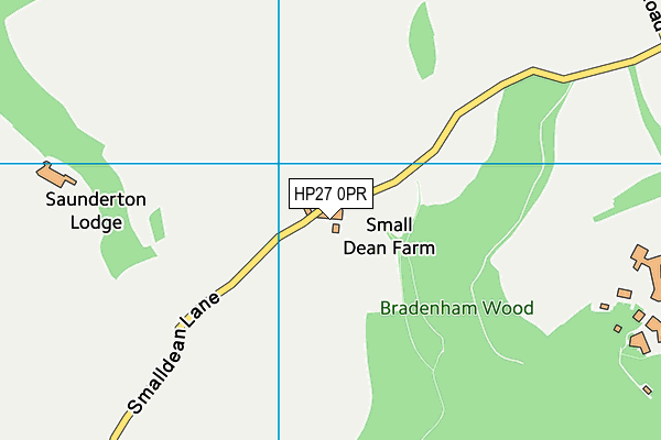 HP27 0PR map - OS VectorMap District (Ordnance Survey)