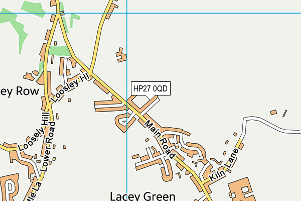 HP27 0QD map - OS VectorMap District (Ordnance Survey)