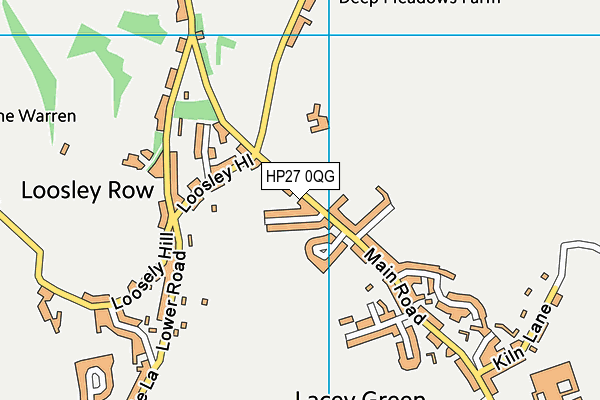 HP27 0QG map - OS VectorMap District (Ordnance Survey)