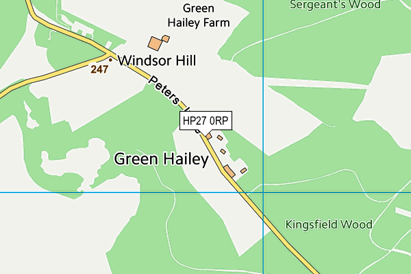 HP27 0RP map - OS VectorMap District (Ordnance Survey)