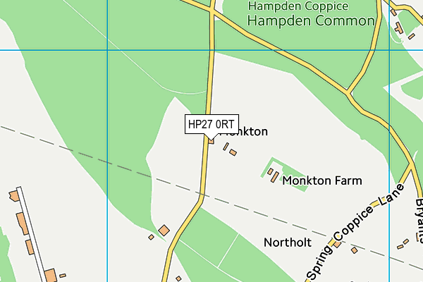 HP27 0RT map - OS VectorMap District (Ordnance Survey)