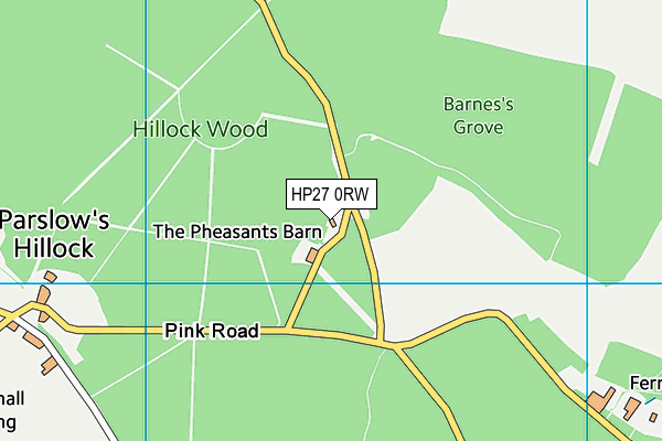 HP27 0RW map - OS VectorMap District (Ordnance Survey)