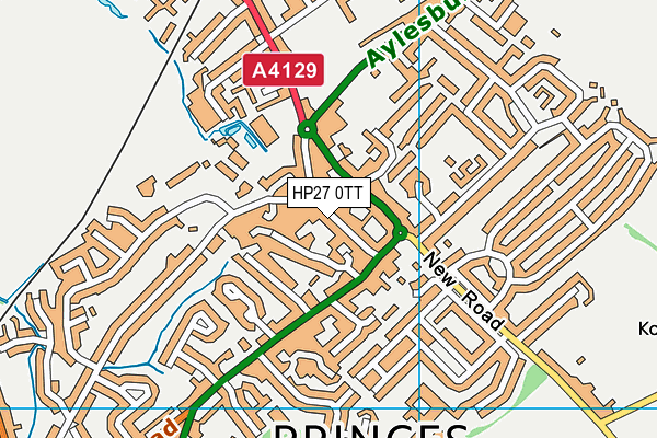 HP27 0TT map - OS VectorMap District (Ordnance Survey)