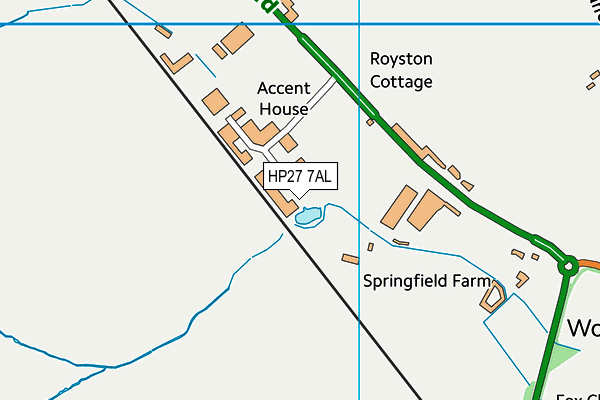 HP27 7AL map - OS VectorMap District (Ordnance Survey)