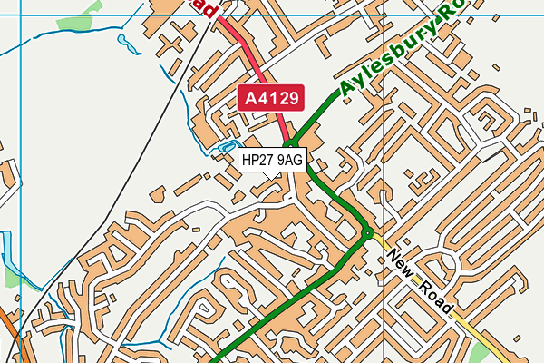 HP27 9AG map - OS VectorMap District (Ordnance Survey)