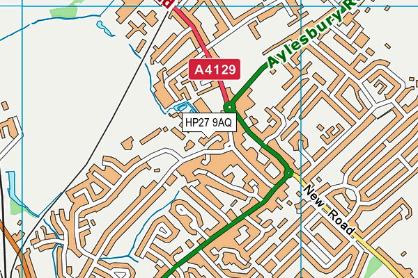 HP27 9AQ map - OS VectorMap District (Ordnance Survey)