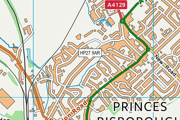 HP27 9AR map - OS VectorMap District (Ordnance Survey)