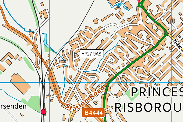 HP27 9AS map - OS VectorMap District (Ordnance Survey)