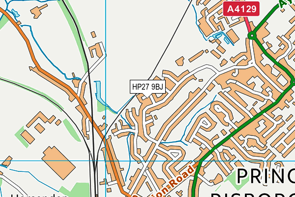 HP27 9BJ map - OS VectorMap District (Ordnance Survey)