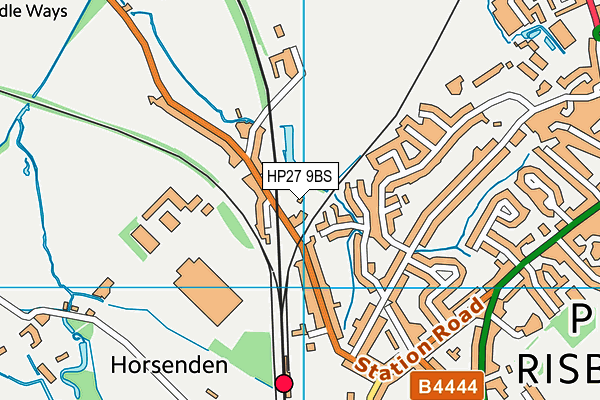 HP27 9BS map - OS VectorMap District (Ordnance Survey)