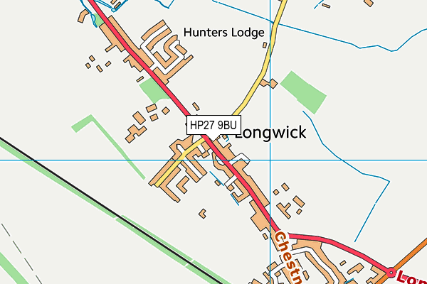 HP27 9BU map - OS VectorMap District (Ordnance Survey)