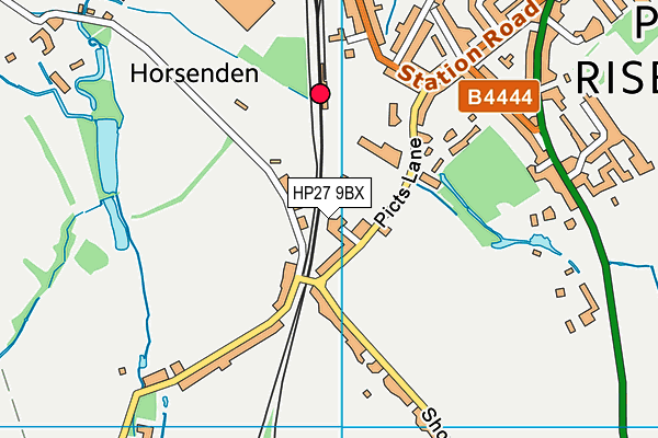 HP27 9BX map - OS VectorMap District (Ordnance Survey)