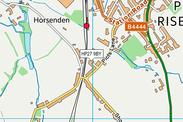 HP27 9BY map - OS VectorMap District (Ordnance Survey)